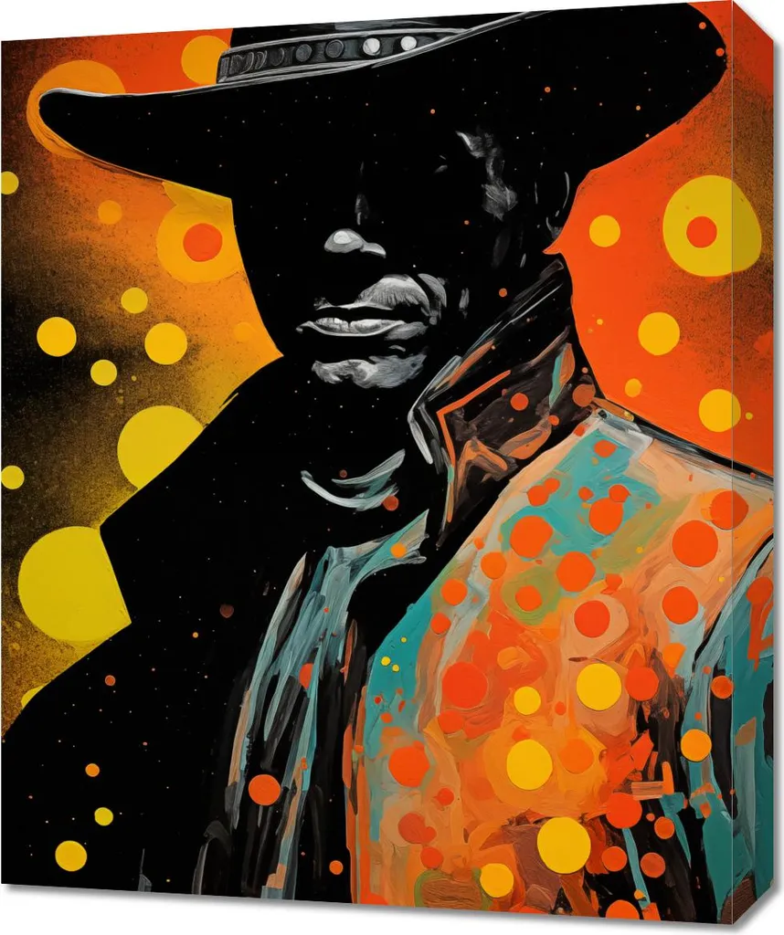 Quadro Decorativo Cowboy dello Spazio 50x60 - Arte Fantascienza