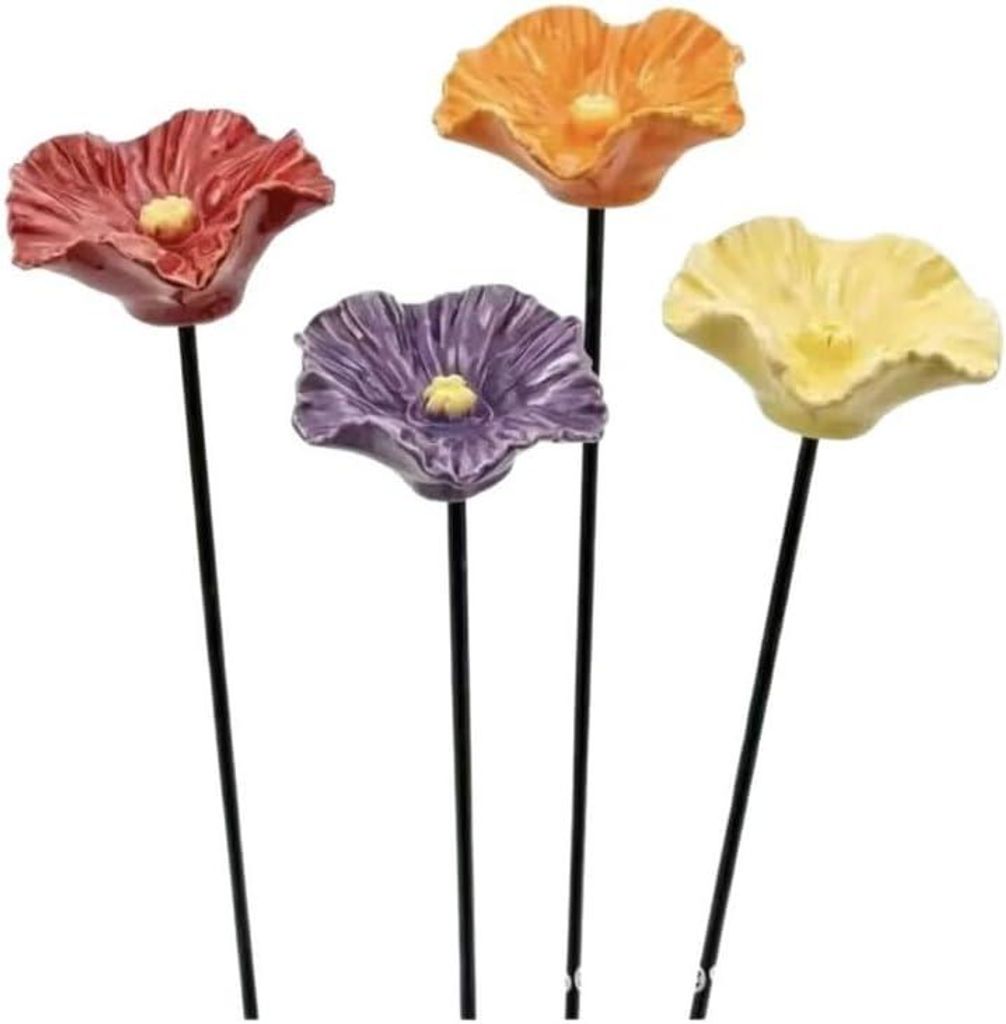 Dekorative Bienen Trinkstation Keramik Blumen 4er Set, Produktbild 