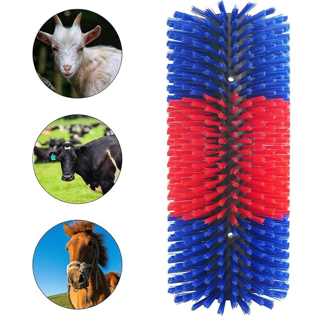 Schaberbürste Kuhbürste, gegen Juckreiz und kontinuierliche Reinigung, Fellpflege, Scheuerbürste, Schaberbürste für Pferde, Schweine und Rinder