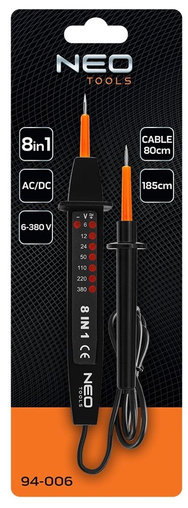 NEO TOOLS Skúšačka napätia 2-pólová s LED displejom | Obrázok produktu 12