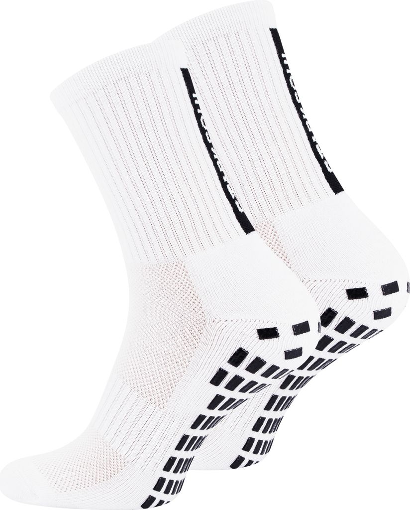 Stark Soul Rutschfeste Sportsocken für Fußball & Sport, Anti-Rutsch Grip-Socken für besseren Halt, Farbe: Weiss, Gr: 35-38