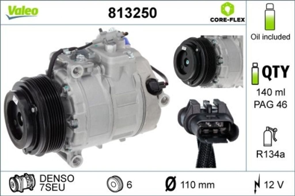 Kompressor Klimaanlage Valeo 813250 Valeo Core-flex für Bmw