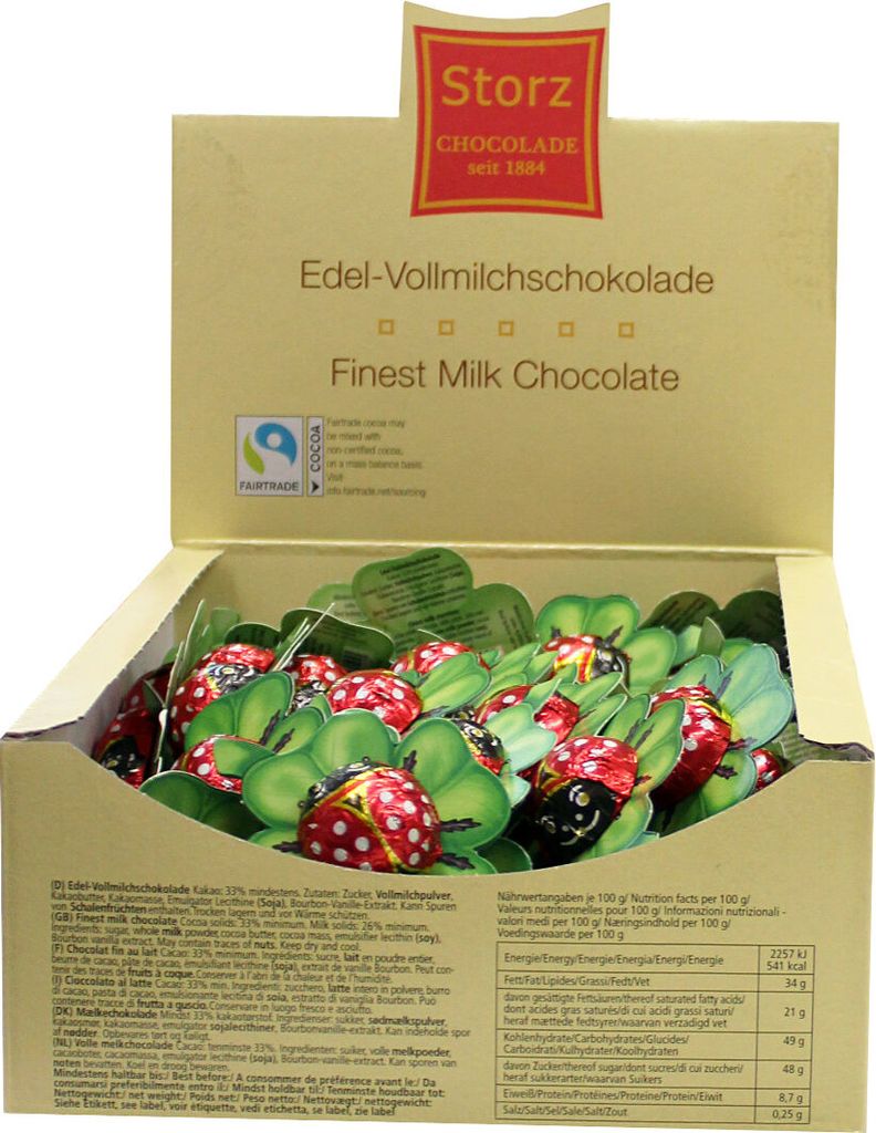 100er SET Glückskäfer auf Kleeblatt, lose 6,25 g / Produktbild 