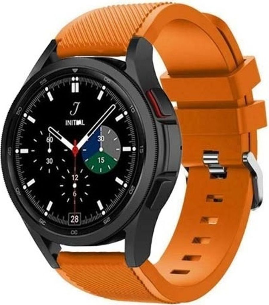 Strap-it Samsung Galaxy Watch 4 Classic 42mm Silikonarmband (Orange)