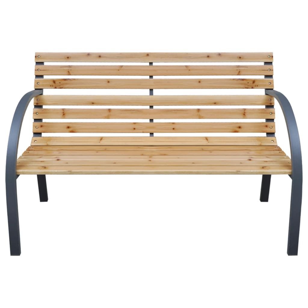 Panchina da giardino 112 cm in legno massiccio di abete Immagine del prodotto 