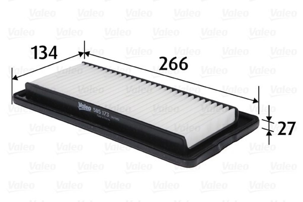 Luftfilter VALEO 585173 für HYUNDAI ATOS (MX) Filtereinsatz