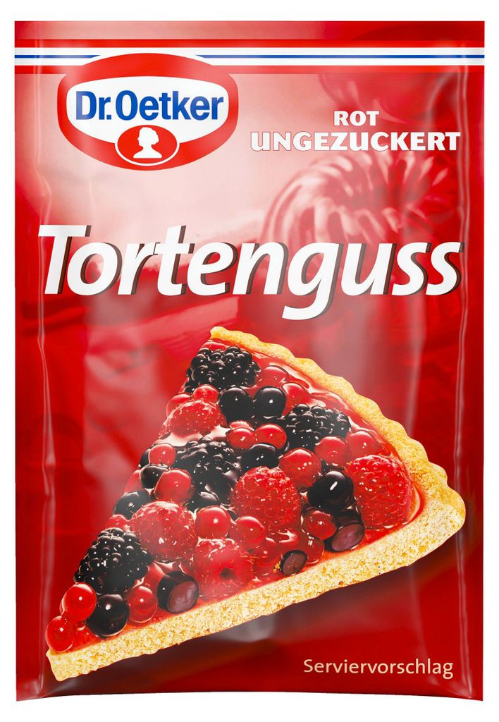 Oetker - Nappage pour gâteaux - Rouge Non Sucré - 3 pcs 36g Image du produit 