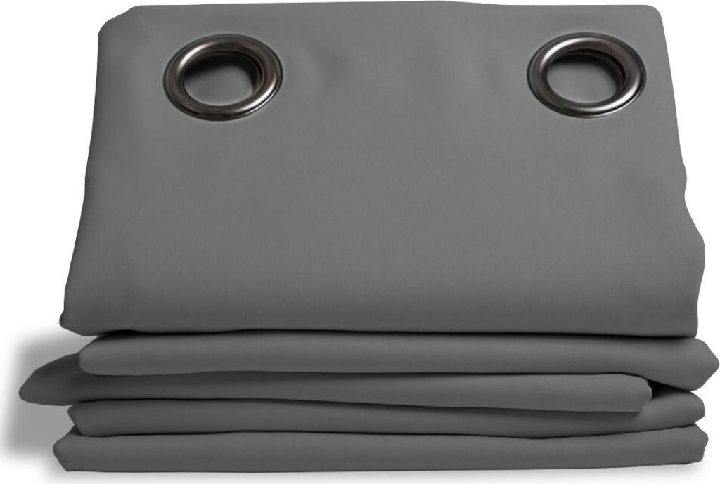 MOONDREAM Verdunkelungsvorhang | Licht+Sonnenschutz | Ösen | Grau MC07 | 140B x 260H cm