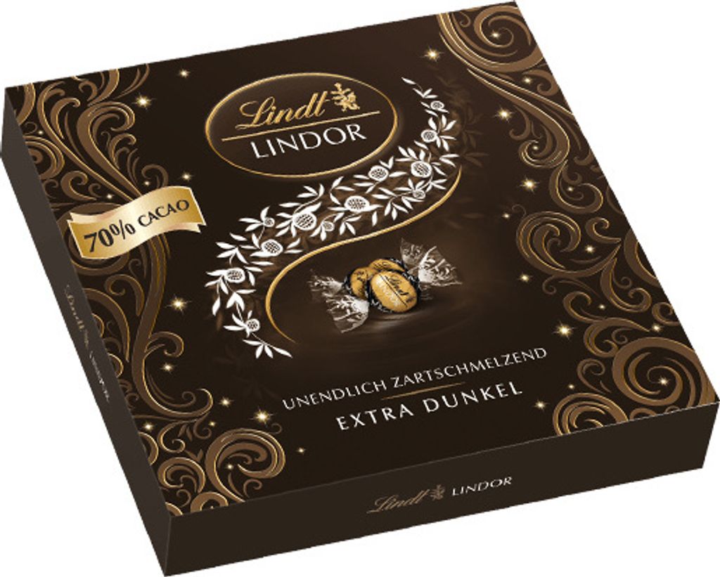 Lindt Lindor Winter Gift Box ekstra ciemna czekolada 186g Zdjęcie produktu