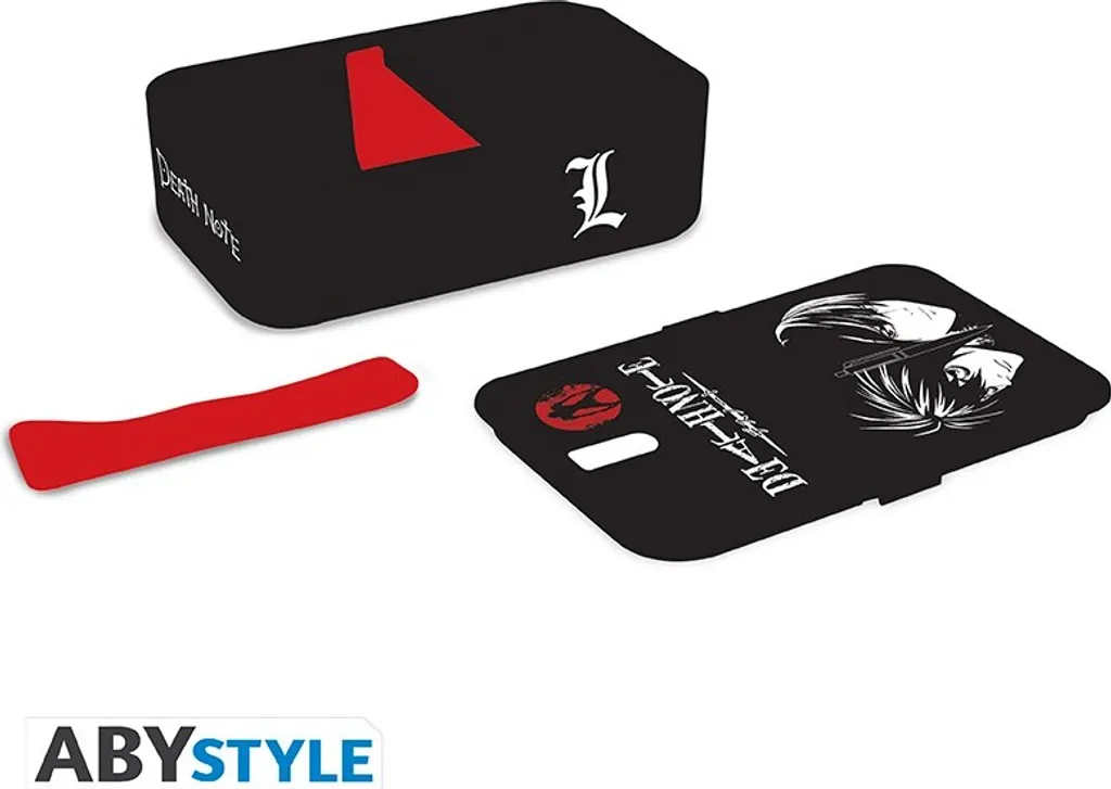 Bento Death Note Kira vs L Boîte à Déjeuner Noire 1200ml avec Élastique