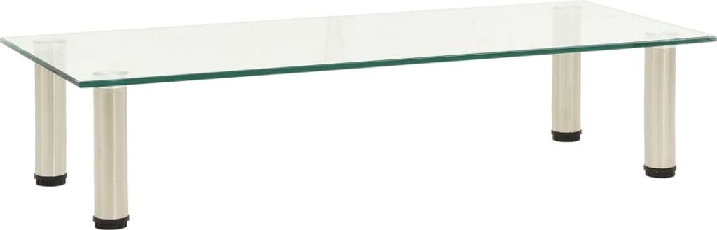 TV-Tisch 80x35x17 cm Transparentes Hartglas