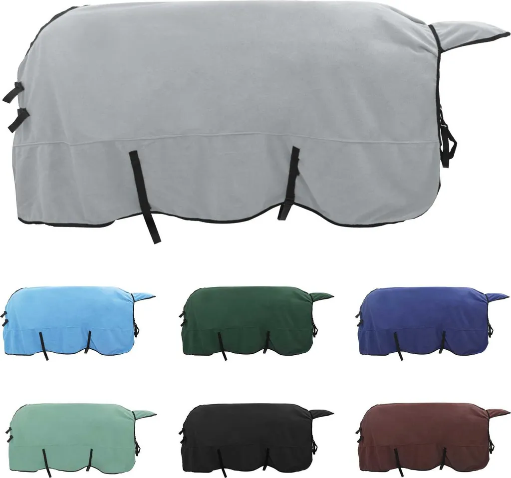 vidaXL Coperta Cavallo Grigio Rosa | Poliestere Traspirante Inverno