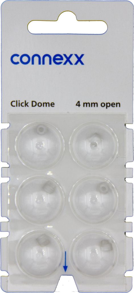 connexx Click 4 mm Open Domes 6er Blister Weiß Produktbild 