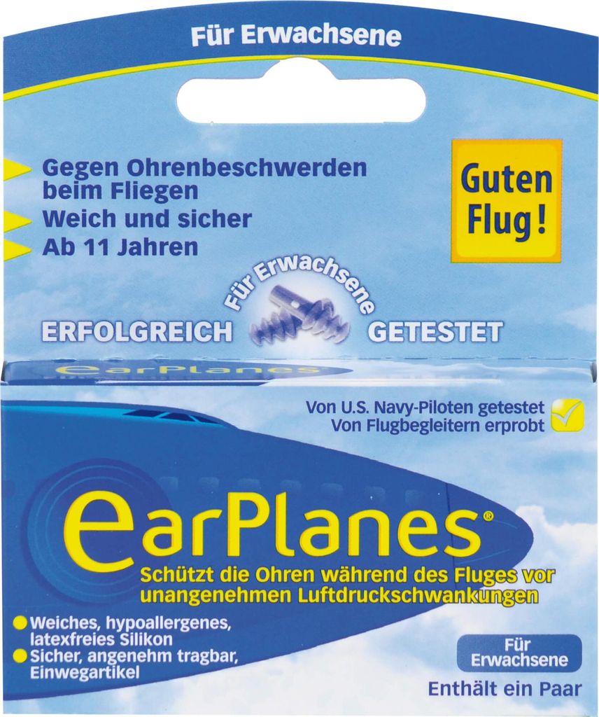 EarPlanes pro dospělé chrání uši během letu silikonové, 2 Obrázek produktu 