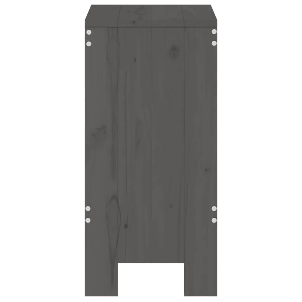 Sgabelli Alti da Pub in Pino Grigio - Set 2pz 40x36x75 cm per Locale - 5