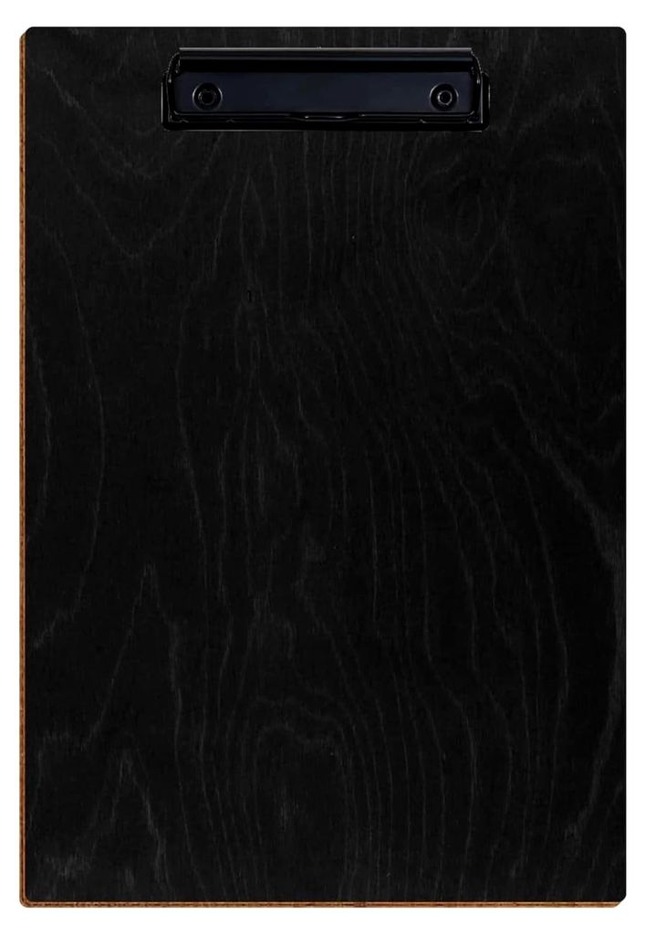 Bütic Holz Klemmbrett Standardform Anthrazit für DIN A3 A4 A5 A6 aus 3 mm Birkensperrholz mit widerstandsfähigem Klarlack versiegelt