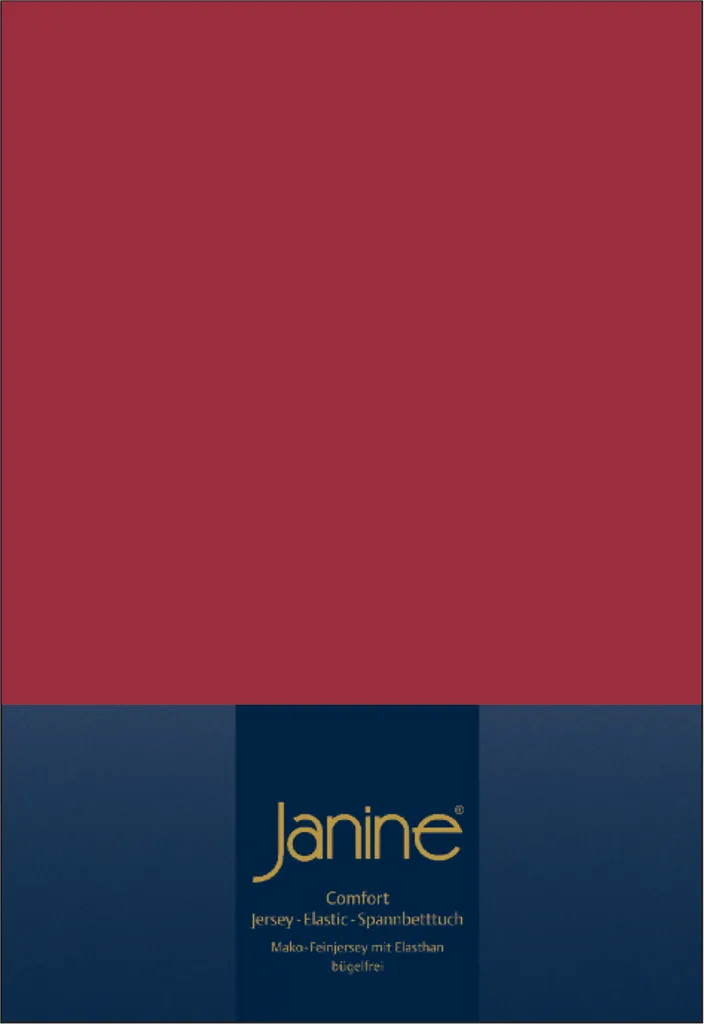Drap Housse Janine Jersey Élastique sans repassage 90x200 Granat