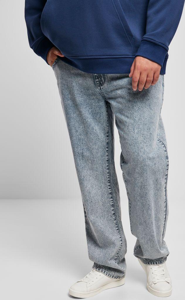 Urban Classics Hose Loose Fit Jeans Light Skyblue Acid Washed-29/32