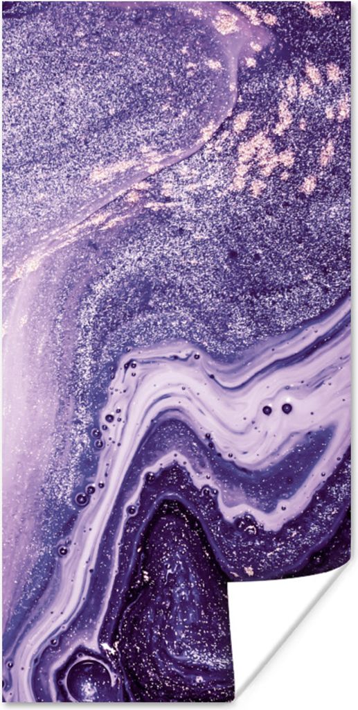 MuchoWow Poster Naturstein - Glitzer - Luxus 20x40 cm - Plakat - Foto