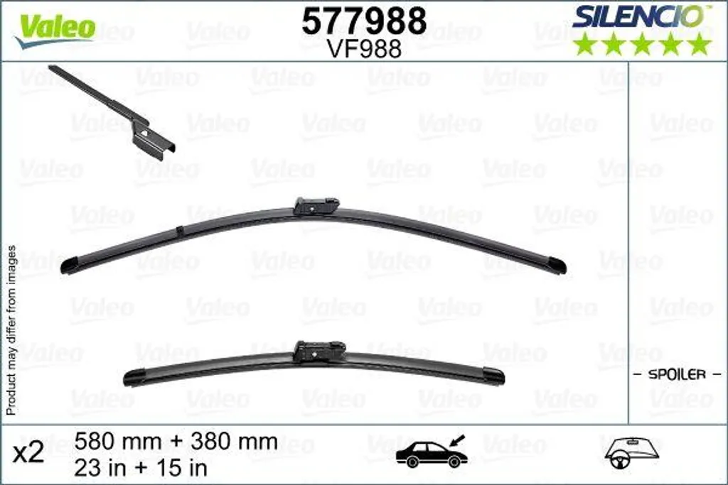 Fini les traces ! Balai essuie-glace Valeo 577988 pour Nissan Juke OE