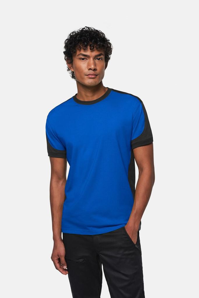 HAKRO T-Shirt Contrast MIKRALINAR 290, royalblau/anthrazit, 2XS