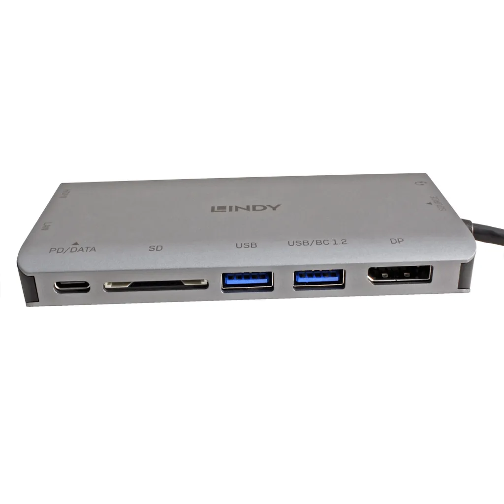 Lindy DST-Mini XT Mini Dock USB-C 4K HDMI DP PD 100W, Noir - 12