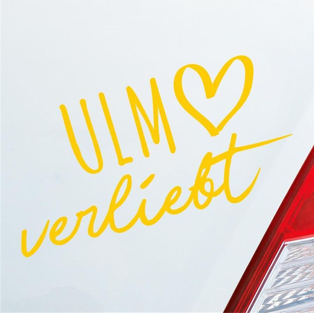 Auto Aufkleber Ulm verliebt Herz Stadt Heimat Liebe Car Produktbild 