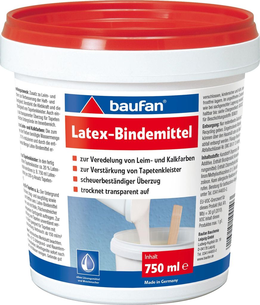 Latex Bindemittel Baufan transparent 750 ml Produktbild 