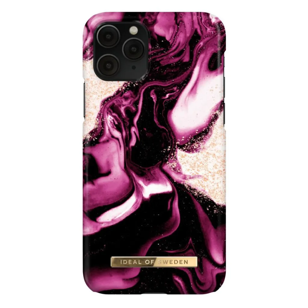 Hama Étui iPhone 11 Pro XS X Golden Ruby, Finition Textile Premium