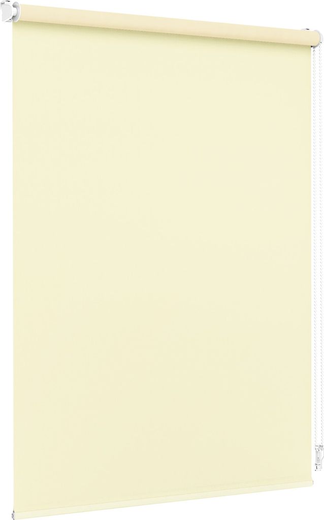 JALOUSIESCOUT Standard Rollo mit Klemmmontage / Lichtdurchlässig, 80 x 230 cm, creme ohne Bohren, für Fenster und Türen