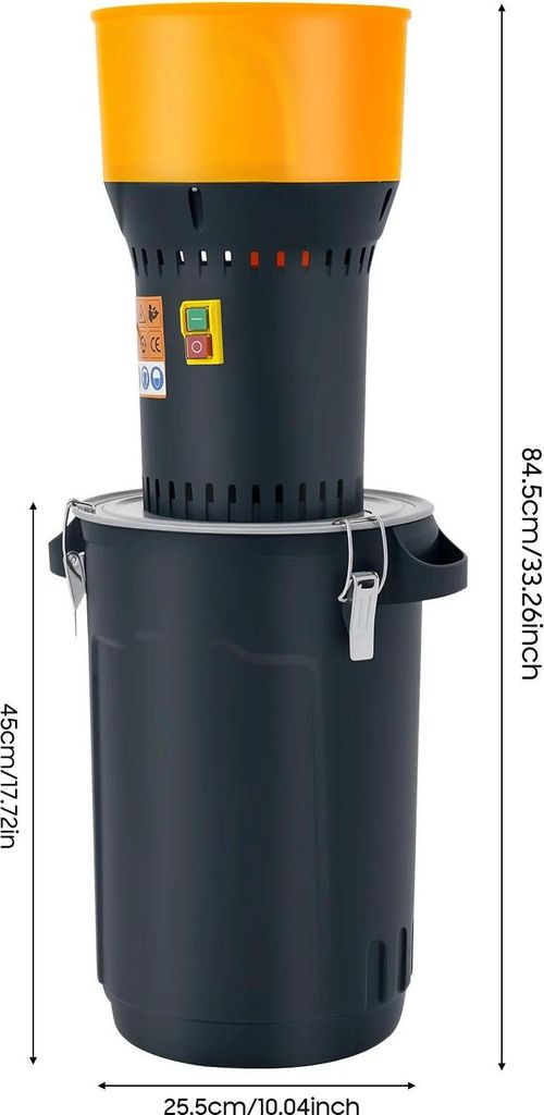 Elektrische Getreidemühle - 1000 W Kornmühle - 5-fach verstellbare Siebe - Edelstahl - Für Mais, Weizen, Sojabohnen - Mehrfarbig