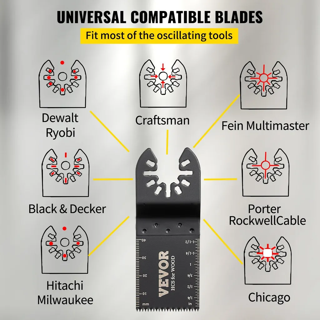 Lame de scie segmentée et oscillante Multitool en pack de 100 unités