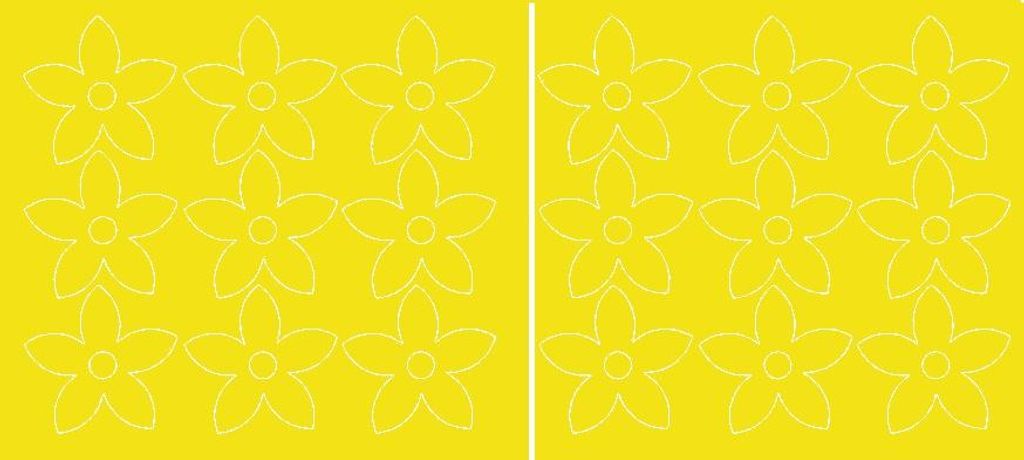 Wandaufkleber Fensterblumen 18 Stück gelb matt