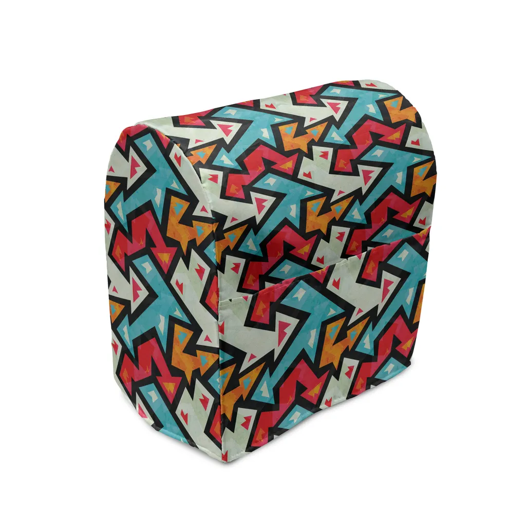 Housse mixeur avec poches de rangement motif psychédélique 39 cm