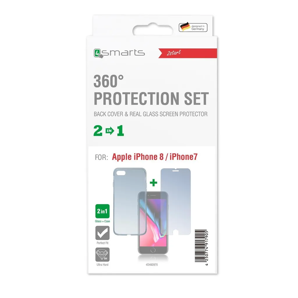 Cover Invisibile iPhone 7/8/SE 4smarts | Kit Protezione Totale 360° - 8