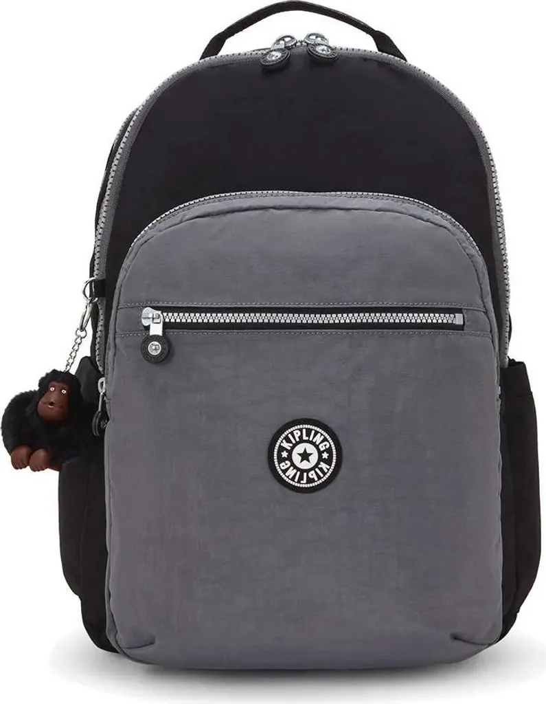 Zaino Scuola Kipling Seoul 27L - Porta Laptop 15" Grigio Grau