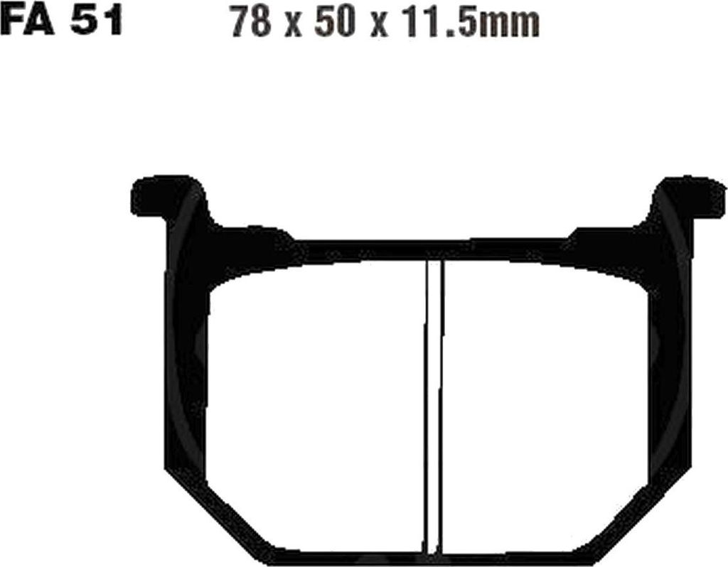 Bremsbeläge Vorderrad für Suzuki GSX 250 Baujahr 1980-1981 Bremsklotz von EBC - Neu
