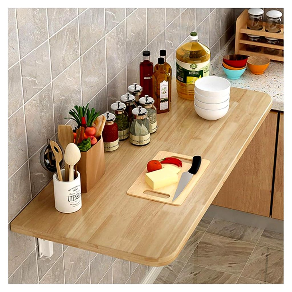 Klapptisch für Esszimmer, Büro und Küche (Nussbaum, 60*30*1.6cm)