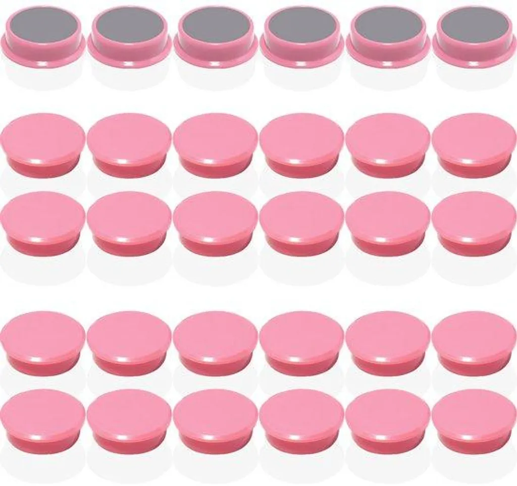 Lot de 30 aimants pour tableaux blancs et panneaux magnétiques - Rouges