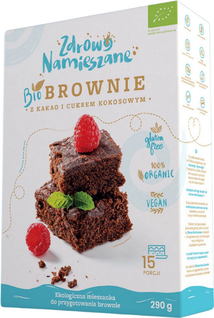Brownie mit Kakao und Kokosnusszucker Zdrowo Namieszane , 290g,