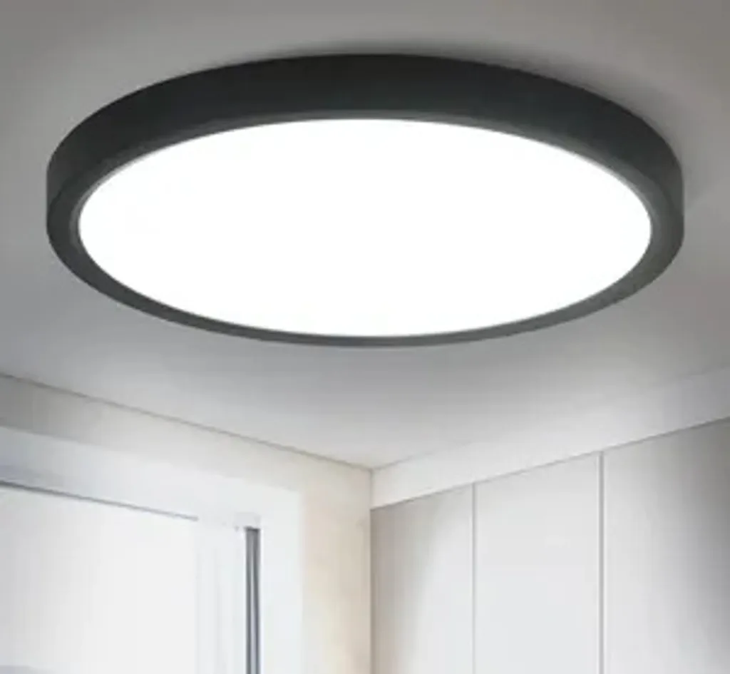 ZMH Plafoniera LED Nera 18W: Lampada Soffitto Ultra Piatta 23cm