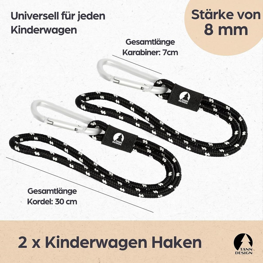 2er Set Kinderwagen Haken Karabinerhaken fr Wickeltasche
