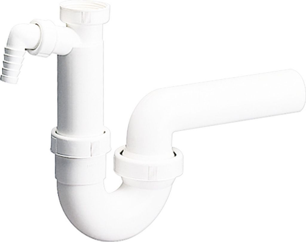 Dallmer Röhren-Siphon 100/1 m 1 Waschgeräte-Anschluss 11/4 xDN 40