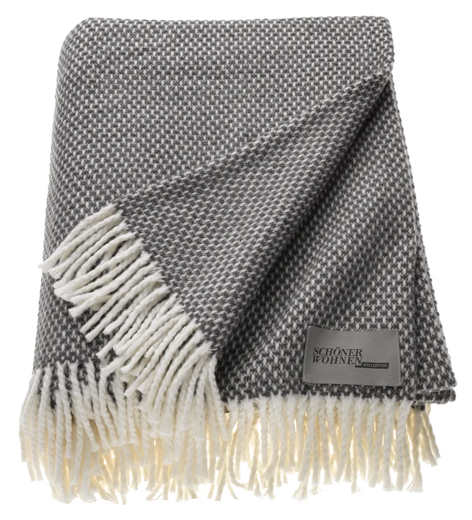 Schöner Wohnen plaid ZEN 140 x 200 cm, SELEZIONE COLORI:012-grigio scuro
