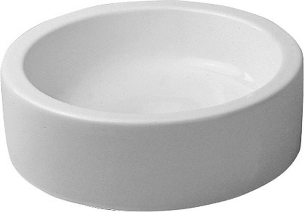 Duravit Aufsatzbecken STARCK 1 ohne Überlauf, Hahnlochbank, Ø 460 mm, geschliffen, ohne Hahnloch weiß