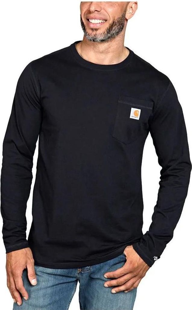 Carhartt FORCE FLEX POCKET T-SHIRT L/S 104617, Farbe:black, Größe:M