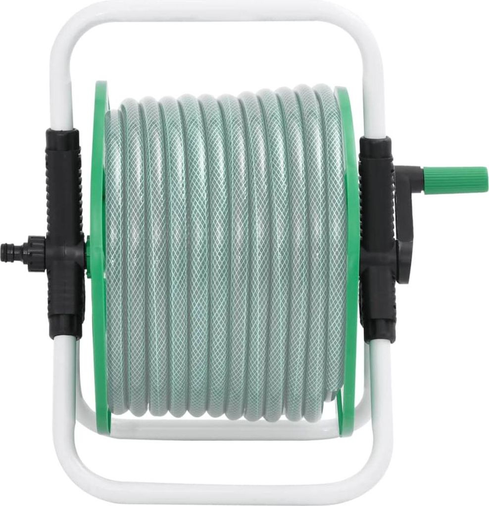 vidaXL Schlauchtrommel Freistehend für 45 m 1/2" Schlauch Stahl