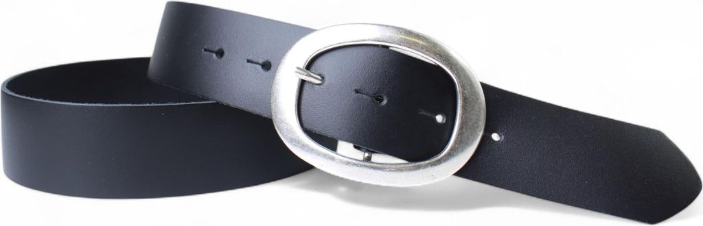 FRONHOFER vielseitiger Damen Jeansgürtel 4 cm ovale Gürtelschnalle silber