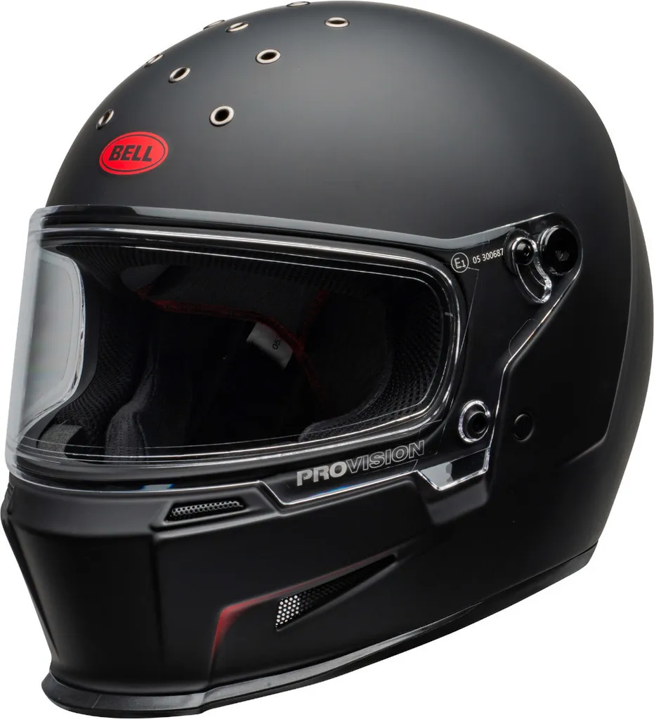 Casque Moto Intégral Bell Eliminator Vanish XS Look Vintage Noir et Rouge