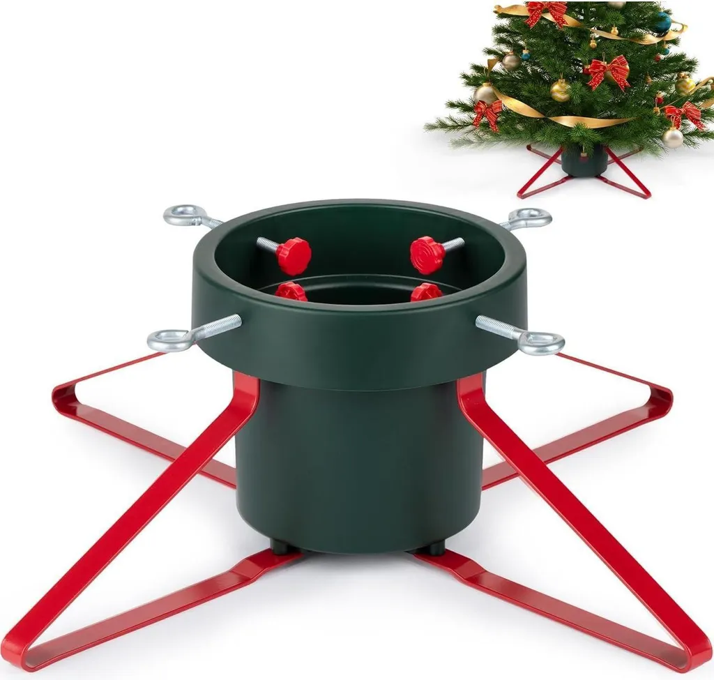 Support Sapin de Noël 2,5m avec Bac d'Hydratation Intégré Coloris Vert